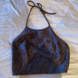 Guess Snakeskin Halter Top
